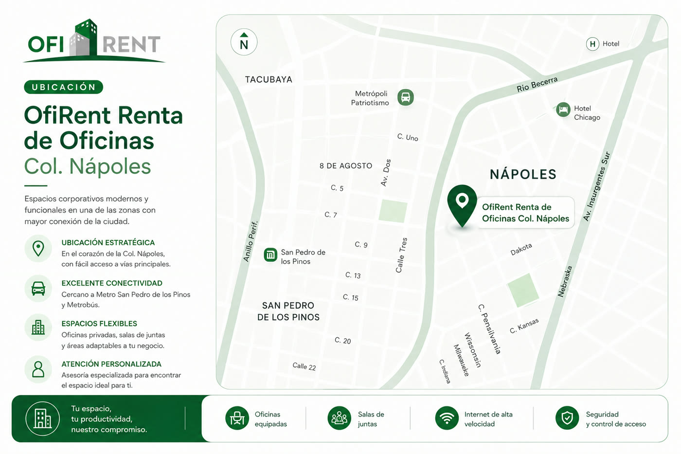 Mapa de OfiRent Nápoles
