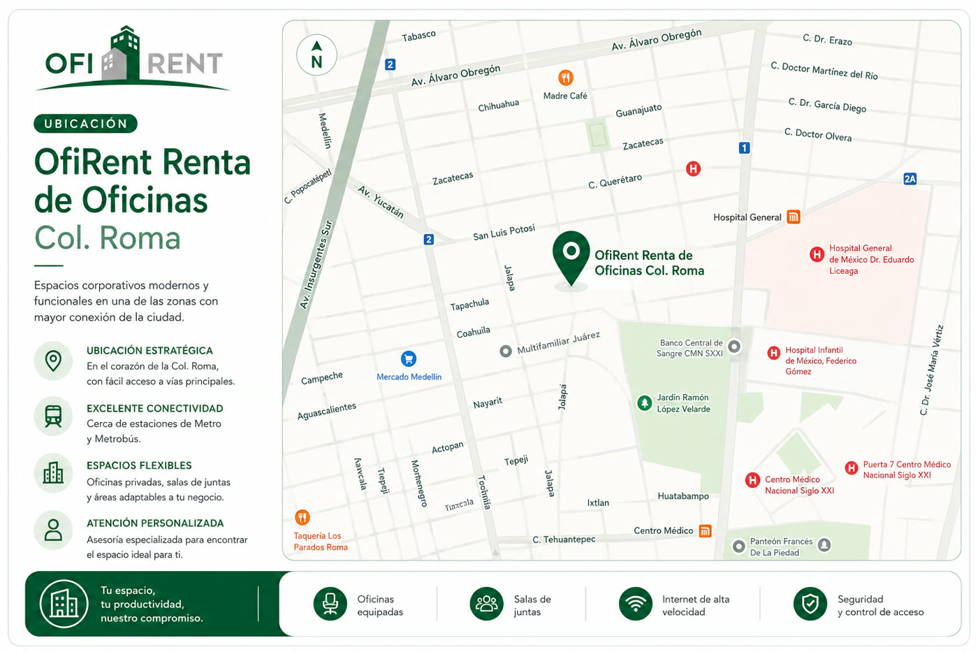 Mapa de OfiRent Roma